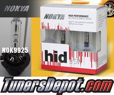 NOKYA® Stock OEM HID Replacement D2S Bulbs (6000K Super White) - Universal (Pair)