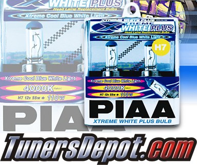 PIAA® Xtreme White Plus Headlight Bulbs (Low Beam) - 03-06 Audi A4 Cabriolet, w/ Replaceable Halogen Bulbs (H7)