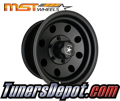 Rebel Racing Wheels Sahara (Set of 4) - Universal 15x7.0 Matte Black (6x139.7, ET-6)