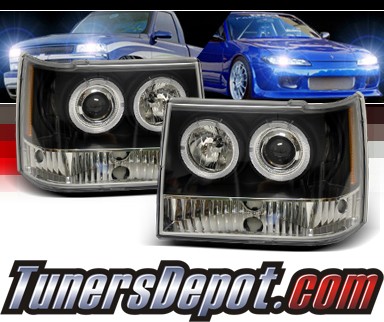 SPEC-D® 1 Pc Halo Projector Headlights (Black) - 93-98 Jeep Grand Cherokee