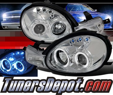 SPEC-D® 1pc Halo Projector Headlights - 00-02 Dodge Neon
