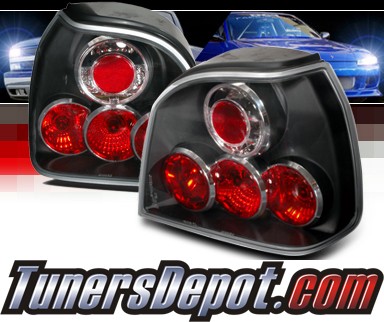 SPEC-D® Altezza Tail Lights (Black) - 93-98 VW Volkswagen Golf MK III 