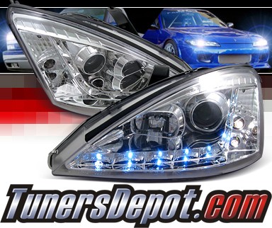 SPEC-D® DRL LED Projector Headlights - 00-04 Ford Focus
