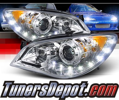 SPEC-D® DRL LED Projector Headlights - 06-07 Subaru Impreza WRX STi