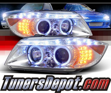 SPEC-D® DRL LED Projector Headlights - 06-08 BMW 323i 4dr E90 (Version 2)