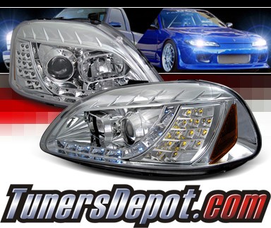 SPEC-D® DRL LED Projector Headlights - 96-98 Honda Civic (Version 2)