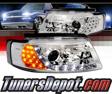 SPEC-D® DRL LED Projector Headlights - 97-00 VW Volkswagen Passat (Version 2)