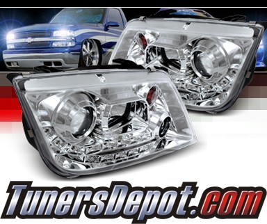 SPEC-D® DRL LED Projector Headlights - 99-04 VW Volkswagen Jetta