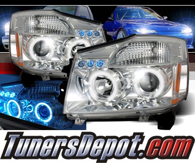 SPEC-D® Halo LED Projector Headlights - 04-07 Nissan Armada
