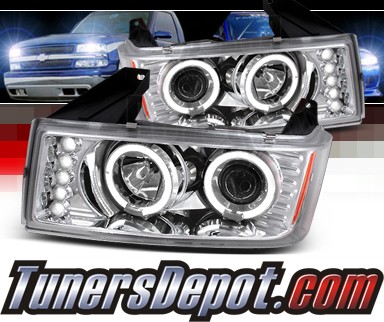 SPEC-D® Halo LED Projector Headlights - 04-10 GMC Canyon
