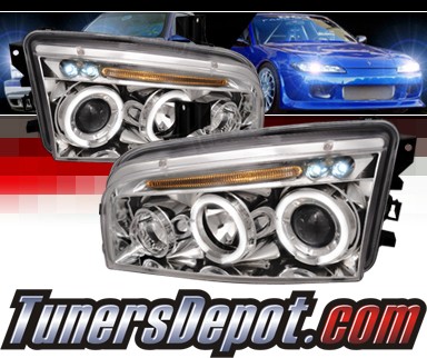 SPEC-D® Halo LED Projector Headlights - 06-10 Dodge Charger