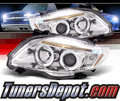 SPEC-D® Halo LED Projector Headlights - 09-10 Toyota Corolla