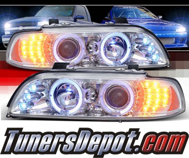 SPEC-D® Halo LED Projector Headlights - 97-00 BMW 540i E39 (Version 2)