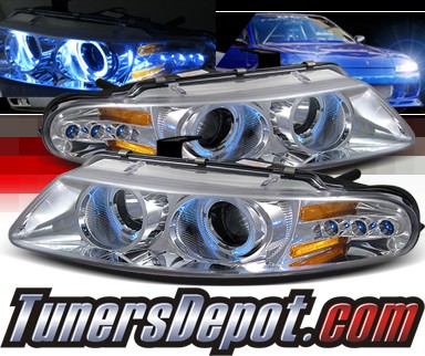 SPEC-D® Halo LED Projector Headlights - 97-00 Dodge Avenger