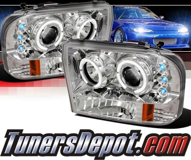 SPEC-D® Halo LED Projector Headlights - 99-04 Ford F-250 F250