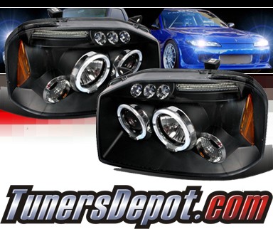 SPEC-D® Halo LED Projector Headlights (Black) - 01-04 Nissan Frontier