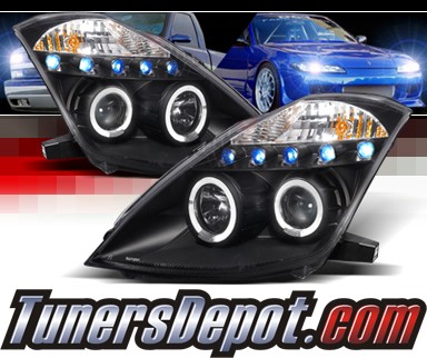 SPEC-D® Halo LED Projector Headlights (Black) - 03-05 Nissan 350Z (w/o Stock HID)