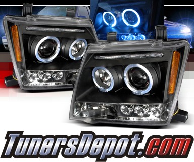 SPEC-D® Halo LED Projector Headlights (Black) - 05-12 Nissan Xterra