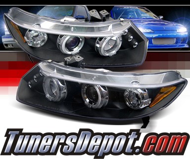 SPEC-D® Halo LED Projector Headlights (Black) - 06-11 Honda Civic 4dr