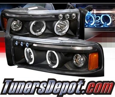 SPEC-D® Halo LED Projector Headlights (Black) - 94-01 Dodge Ram 1500 Pickup