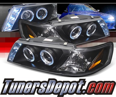 SPEC-D® Halo LED Projector Headlights (Black) - 95-99 Nissan Sentra