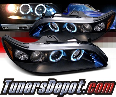 SPEC-D® Halo LED Projector Headlights (Black) - 98-02 Honda Accord