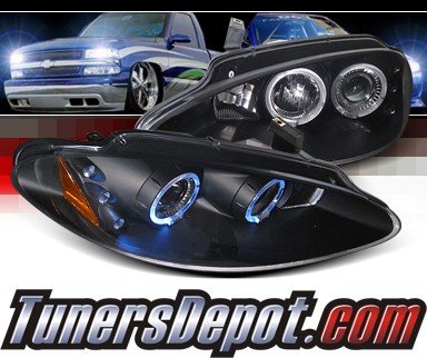 SPEC-D® Halo LED Projector Headlights (Black) - 98-04 Dodge Intrepid