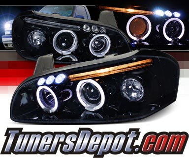 SPEC-D® Halo LED Projector Headlights (Glossy Black) - 00-01 Nissan Maxima