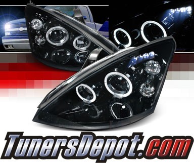 SPEC-D® Halo LED Projector Headlights (Glossy Black) - 00-04 Ford Focus