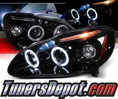 SPEC-D® Halo LED Projector Headlights (Glossy Black) - 03-08 Toyota Corolla