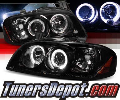 SPEC-D® Halo LED Projector Headlights (Glossy Black) - 04-06 Nissan Sentra