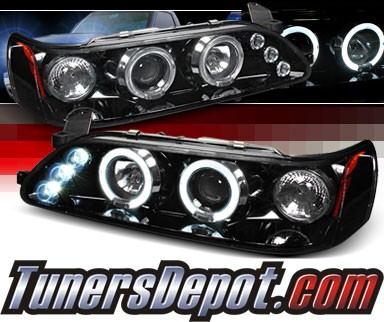 SPEC-D® Halo LED Projector Headlights (Glossy Black) - 93-97 Toyota Corolla