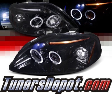 SPEC-D® Halo LED Projector Headlights (Glossy Black) - 96-98 Honda Civic