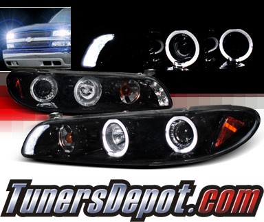 SPEC-D® Halo LED Projector Headlights (Glossy Black) - 97-03 Pontiac Grand Prix