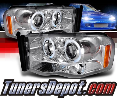 SPEC-D® Halo Projector Headlights - 03-05 Dodge Ram 2500 / 3500 Pickup