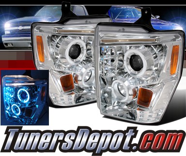 SPEC-D® Halo Projector Headlights - 08-10 Ford F-350 F350 Super Duty