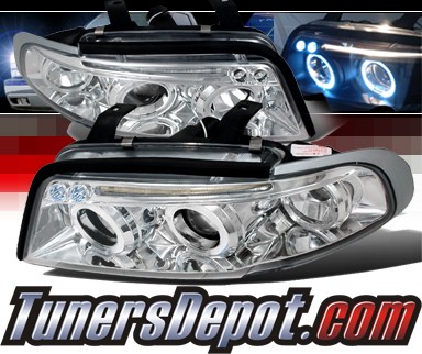 SPEC-D® Halo Projector Headlights - 96-99 Audi A4 with 2 piece headlight