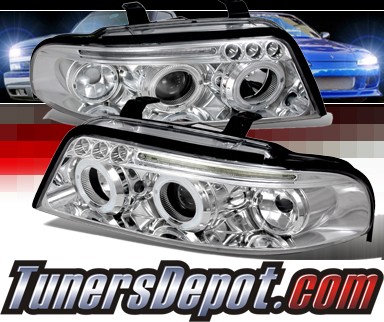 SPEC-D® Halo Projector Headlights - 99-01 Audi A4 with 1 Piece Headlight