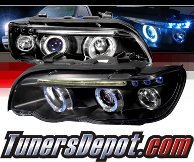 SPEC-D® Halo Projector Headlights (Black) - 01-03 BMW X5 E53
