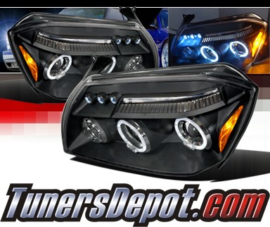 SPEC-D® Halo Projector Headlights (Black) - 05-08 Dodge Magnum
