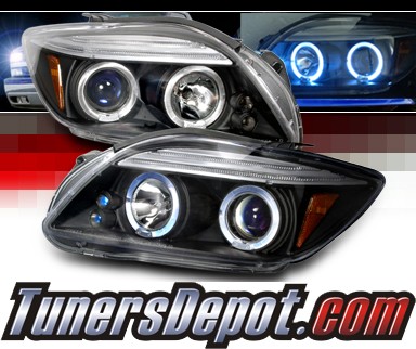 SPEC-D® Halo Projector Headlights (Black) - 05-10 Toyota Scion tC (w/o stock projector headlights)