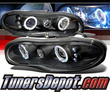 SPEC-D® Halo Projector Headlights (Black) - 98-02 Chevy Camaro