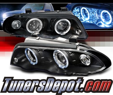 SPEC-D® Halo Projector Headlights (Black) - 99-01 BMW 325i E46 4dr.