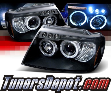 SPEC-D® Halo Projector Headlights (Black) - 99-04 Jeep Grand Cherokee