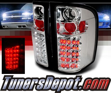 SPEC-D® LED Tail Lights - 09-10 Chevy Silverado Pickup Truck with 3047 Reverse Bulb 
ONLY (not 921 bulb)