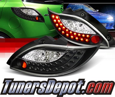 SPEC-D® LED Tail Lights (Black) - 11-12 Mazda 2
