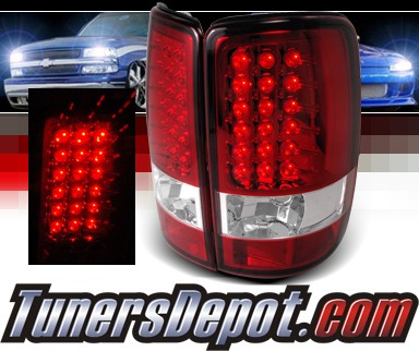 SPEC-D® LED Tail Lights (Red) - 00-06 GMC Yukon (w/o Barn Doors)