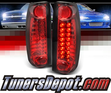 SPEC-D® LED Tail Lights (Red) - 88-98 GMC Pickup Full Size