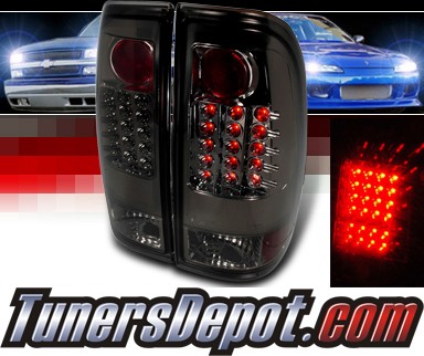 SPEC-D® LED Tail Lights (Smoke) - 97-03 Ford F-150 F150 Styleside/Fleetside Truck 