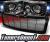 Sonar® 1 pc LED Crystal Headlights (Black) - 99-02 Chevy Silverado (Horizontal Grill Included)